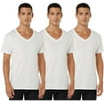 thumbnail image 1 of Hanes Men's 100% Cotton Soft Traditional Fit V-Neck Undershirt, 3-Pack, 2XL, 1 of 4