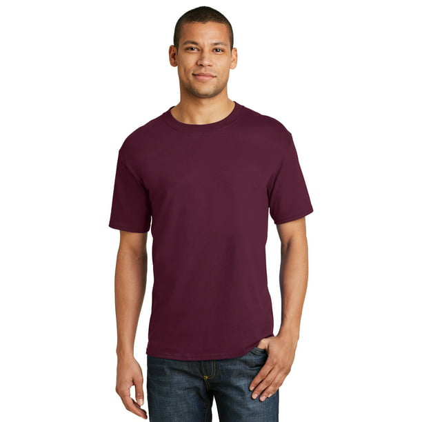 Hanes Men's 100 Percent Cotton Crew Neck T-Shirt - 5180 - Walmart.com