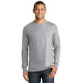 thumbnail image 1 of Hanes Men's 100 Percent Cotton Long Sleeve T-Shirt - 5186, 1 of 8