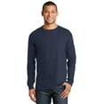 thumbnail image 1 of Hanes Men's 100 Percent Cotton Long Sleeve T-Shirt - 5186, 1 of 6