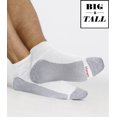 Hanes Men's 12Pack 'BIG & TALL' FreshIQ Cushion Ankle Socks (White