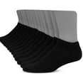 thumbnail image 1 of Hanes Men's 12 Pk Low Cut Socks Black Size 6-12, 1 of 3