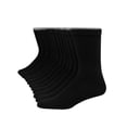 thumbnail image 1 of Hanes Ultimate Men's Crew Socks, 12-Pairs Black 6-12, 1 of 5