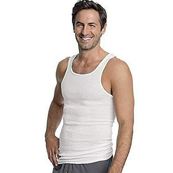 Hanes Men's 12Pack White A-Shirts Tagless Undershirts Tanks Tank Tops M