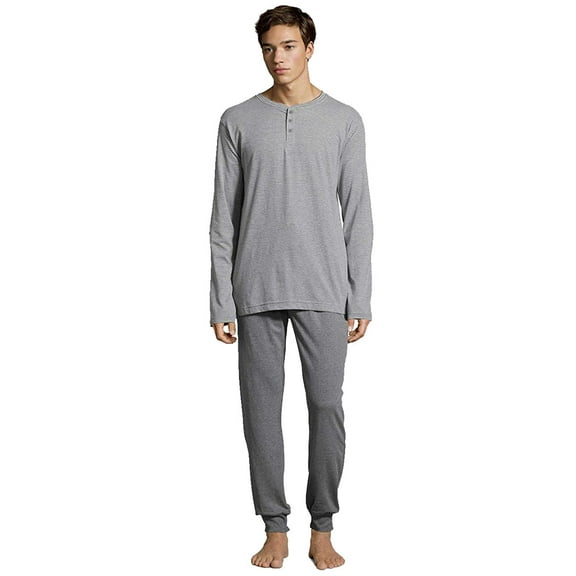 Hanes Men's 1901 Henley and Jogger Pant Lounge Set