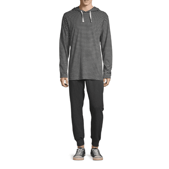 Hanes Men?s 1901 Hoodie and Jogger Pant Lounge Set