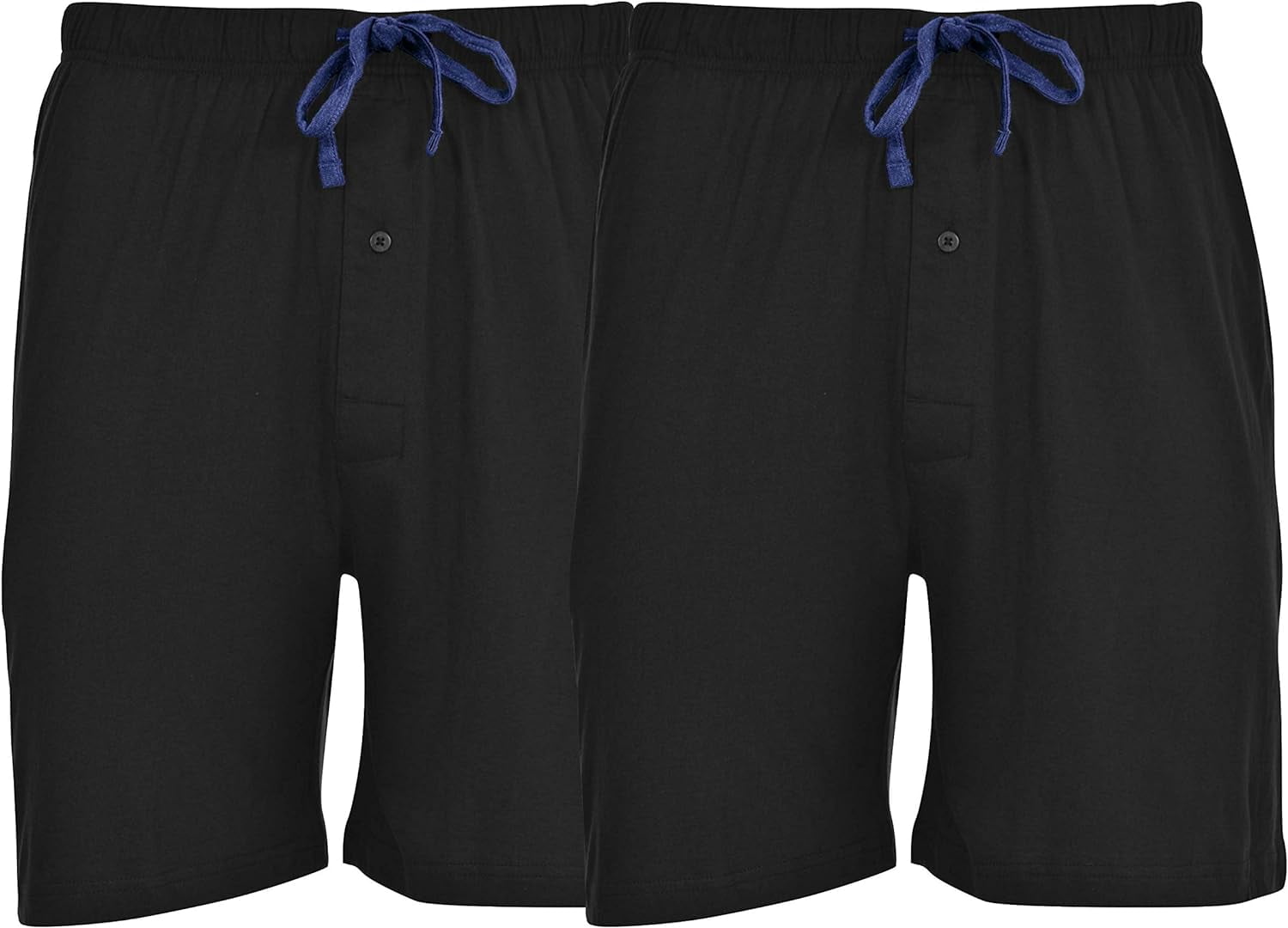 Hanes Men's 2Pack Cotton Knit Shorts Waistband & Pockets, Assorted