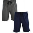 thumbnail image 1 of Hanes Men's 2-Pack Knit Short Green Midnight/Sky Captain, Large, 1 of 5