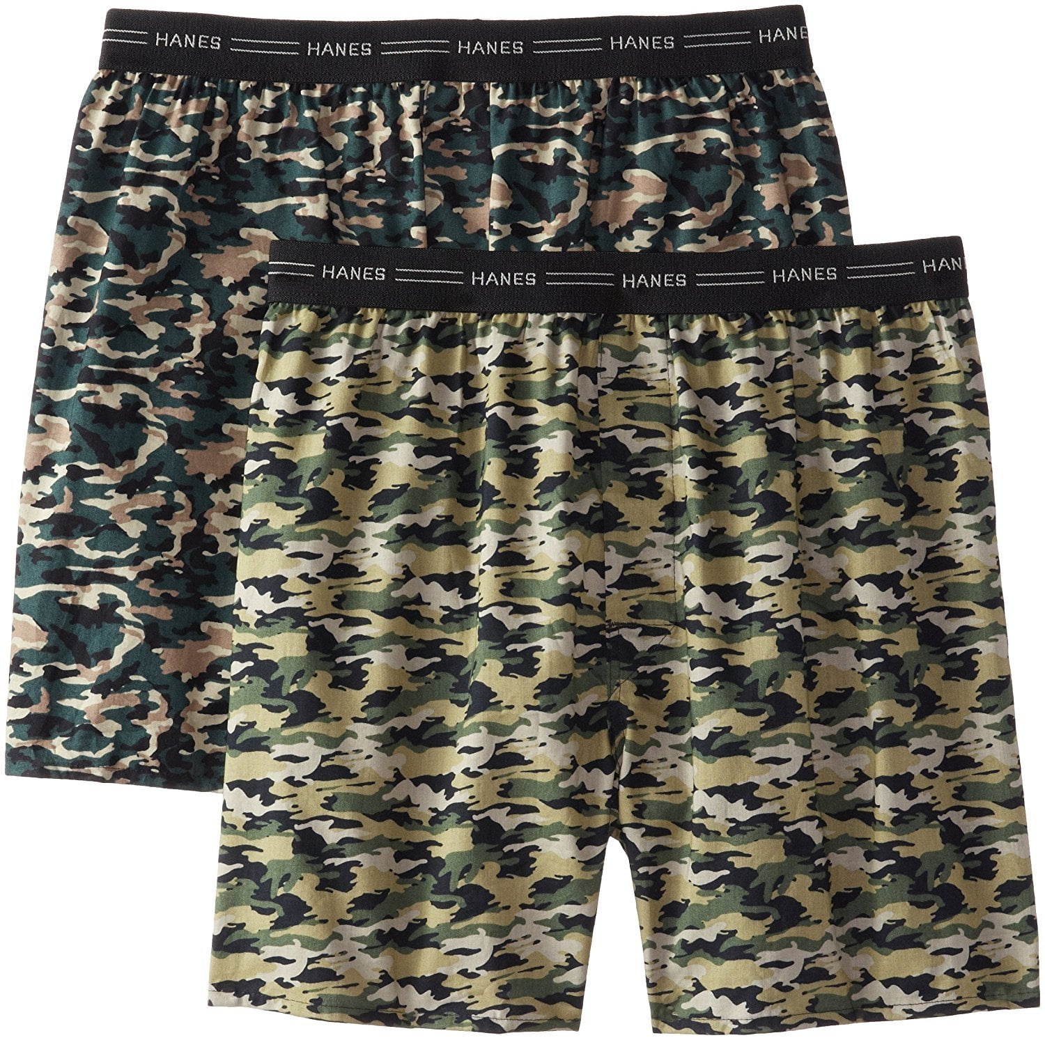 Hanes Men's 2-Pack Tagless Boxers Camo Collection -XL