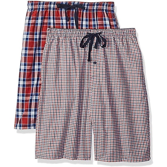 Hanes Men's 2-Pack Woven Pajama Short, Indigo, 5X-Large