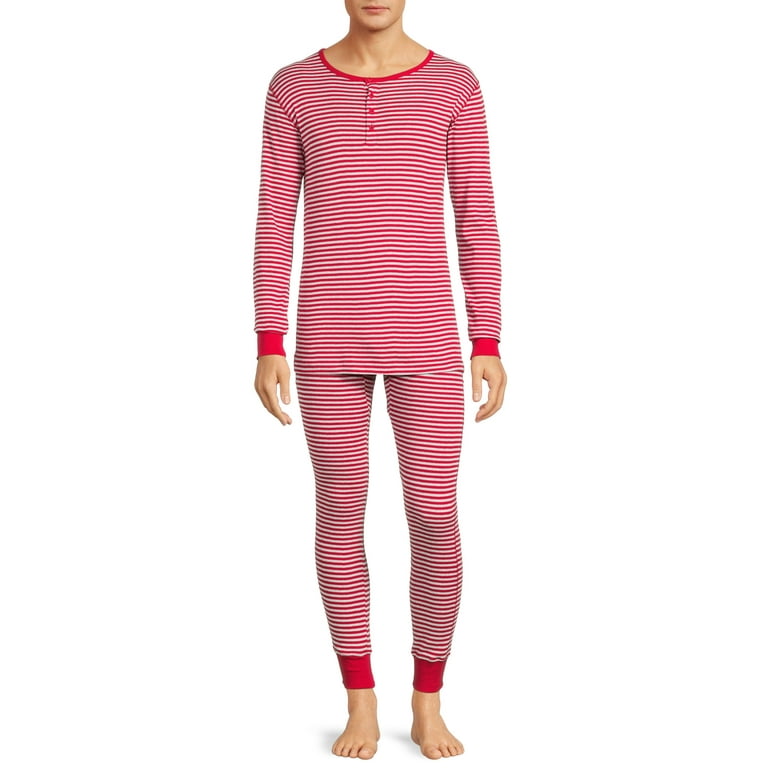 Hanes Men s 2 Piece Long John Sleep Set
