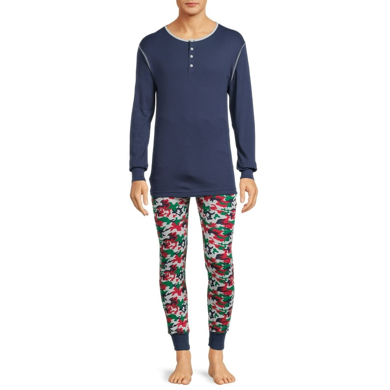 Hanes Men s 2 Piece Long John Sleep Set
