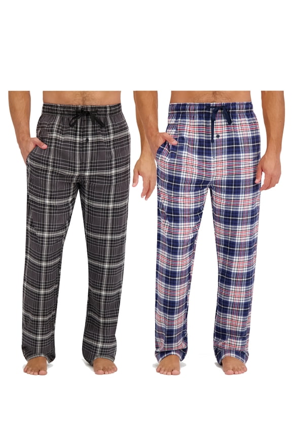 Men's 2pk Ultrasoft Flannel Sleep Pants, Sizes S-XL