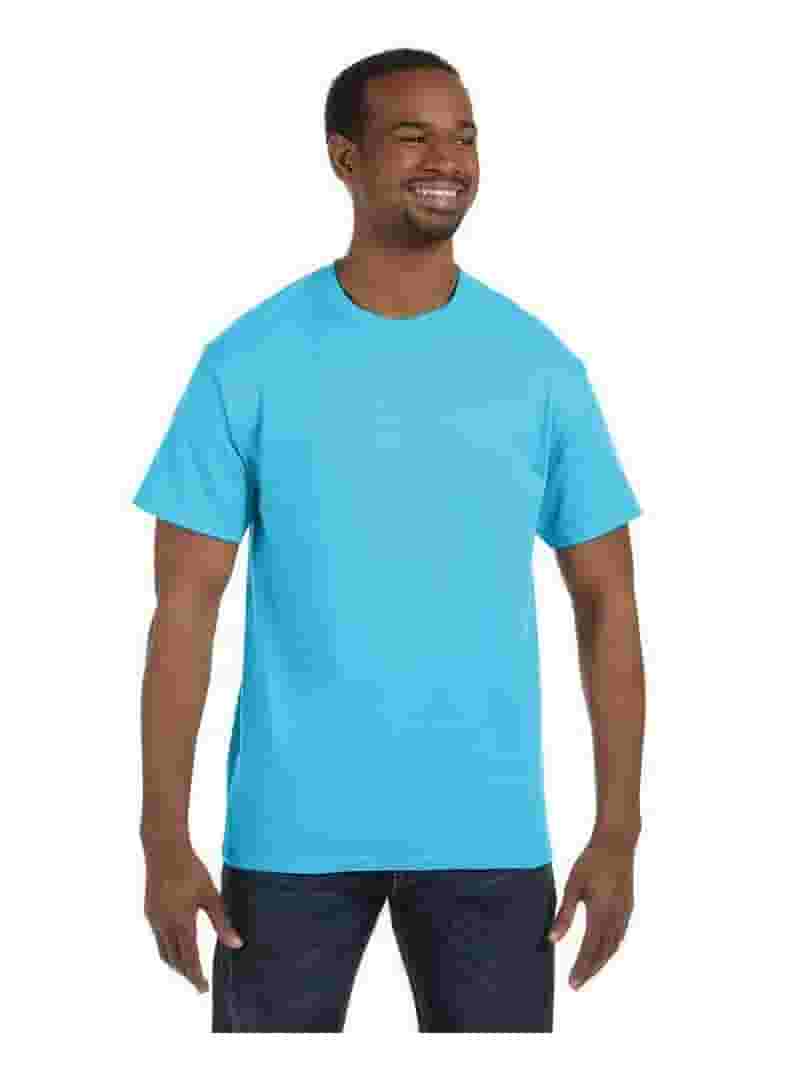 オリジナル 6 Authentic Pack 3 Men's Hanes Oz Aquatic Crewneck Cotton Clothing