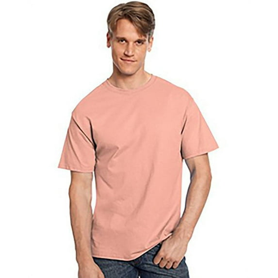 Hanes Men's 3 Pack Authentic 6 Oz Cotton Crewneck Candy Orange T-Shirt, Size XL