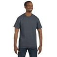 thumbnail image 1 of Hanes Men's 3 Pack Authentic 6 Oz Cotton Crewneck Charcoal Heather T-Shirt, Size 5XL, 1 of 3