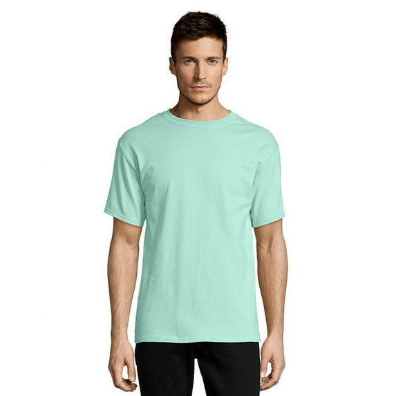 Hanes Men's 3 Pack Authentic 6 Oz Cotton Crewneck Clean Mint T-Shirt, Size XL