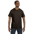 thumbnail image 1 of Hanes Men's 3 Pack Authentic 6 Oz Cotton Crewneck Dark Chocolate T-Shirt, Size 5XL, 1 of 3