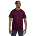 thumbnail image 1 of Hanes Men's 3 Pack Authentic 6 Oz Cotton Crewneck Maroon T-Shirt, Size 4XL, 1 of 3