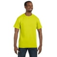 thumbnail image 1 of Hanes Men's 3 Pack Authentic 6 Oz Cotton Crewneck Safety Green T-Shirt, Size 4XL, 1 of 3