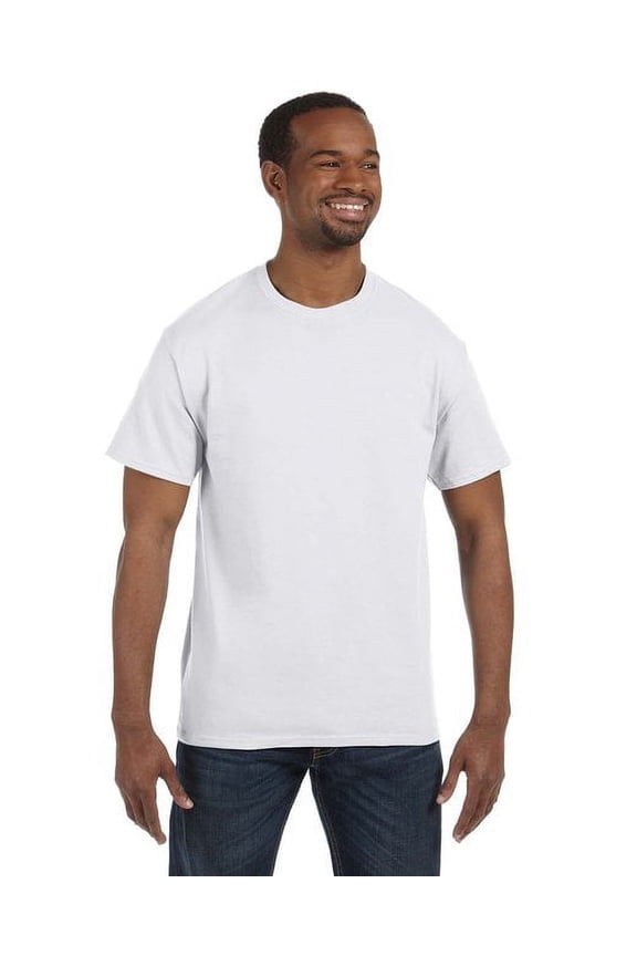 Men's 3 Pack Authentic 6 Oz Cotton Crewneck White T-Shirt, Size S