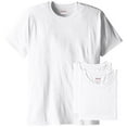 thumbnail image 1 of Hanes Men's 3 Pack ComfortBlend Short Sleeve T-Shirt, White, XX-Large, 1 of 7