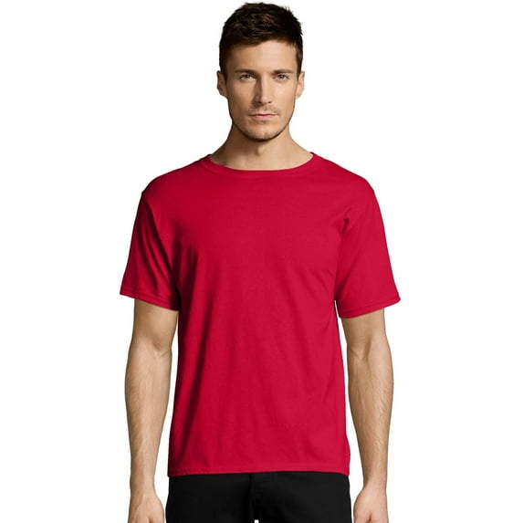 Hanes Men's 3 Pack Comfortblend Short Sleeve T-Shirt, 2XL, Deep Red