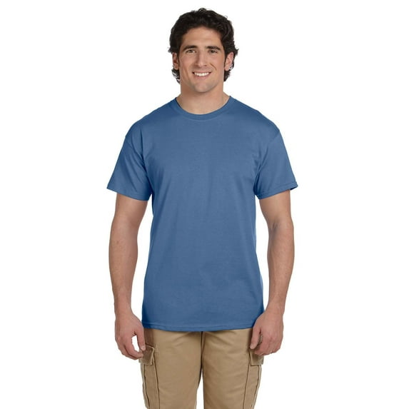 Hanes Men's 3 Pack Comfortblend Short Sleeve T-Shirt, L, Heather Blue