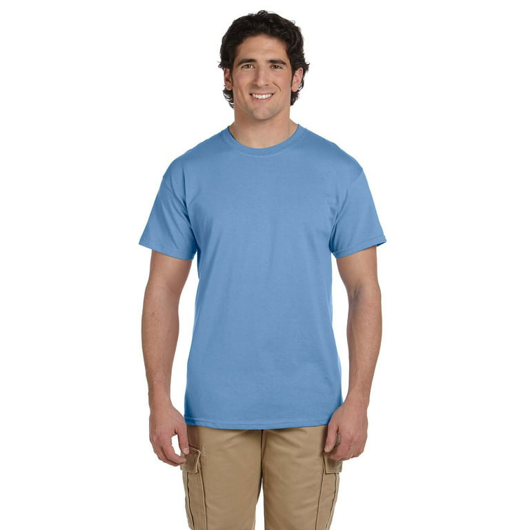 Hanes ComfortBlend Tag Free Crewneck Cotton T Shirt with Double