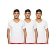 thumbnail image 1 of Hanes Men's 3-Pack V-Neck T-Shirt (Small (34-36), White), 1 of 2