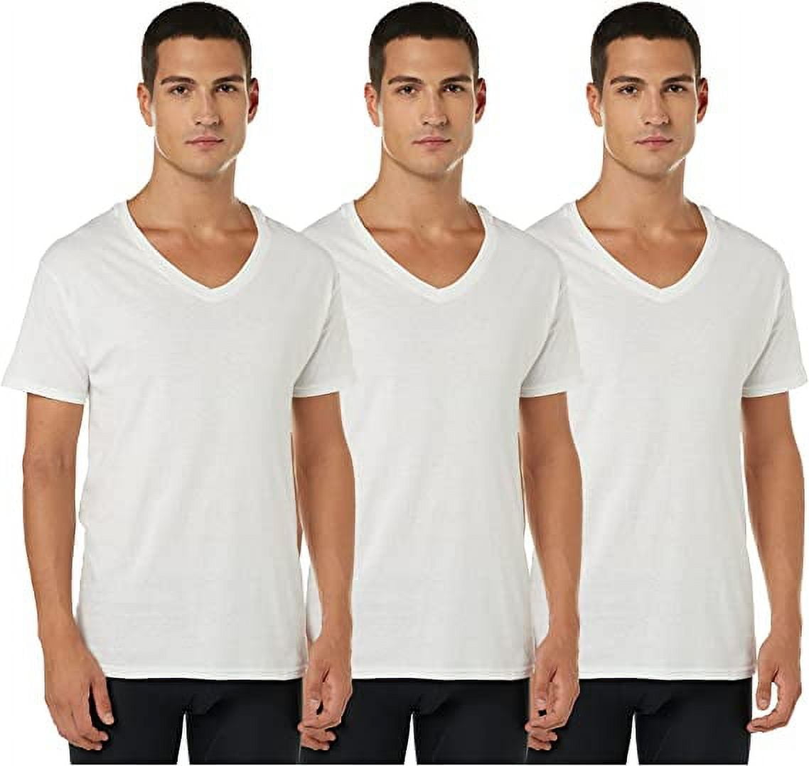 hanes slim fit v neck walmart