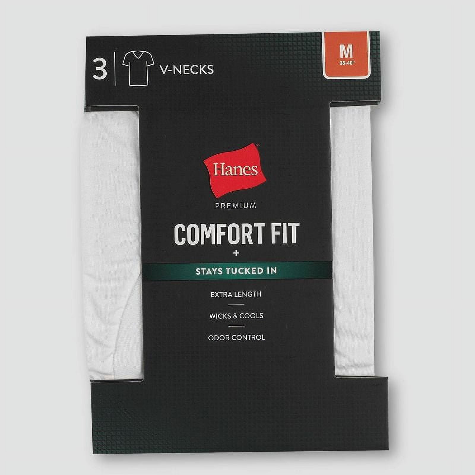Hanes Men's 3pk Comfort Fit V-Neck T-Shirt - White, Small - Walmart.com