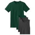thumbnail image 1 of Hanes Men's 4 Pack Comfortsoft T-Shirt, 2 Deep Forest / 2 Smoke Grey, Small Pack4, 1 of 1