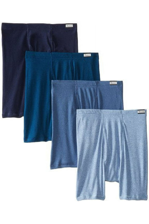 Men's 4-Pack FreshIQ Blue Label Boxer Brief with ComfortFlex Waistband, Assorted, Large