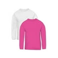 thumbnail image 1 of Hanes Men’s 4 oz Cool Dri Long Sleeve Performance T-Shirt (Pack of 2) (1 Wow Pink / 1 White), 1 of 1