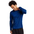 thumbnail image 1 of Hanes Men’s 4 oz Cool Dri Long Sleeve Performance T-Shirt (Pack of 2) 2 Deep Royal, 1 of 1