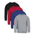 thumbnail image 1 of Hanes Men’s 4 oz Cool Dri Long Sleeve Performance T-Shirt (Pack of 4) (1 Graphite / 1 Deep Royal / 1 Black / 1 Deep Red), 1 of 1
