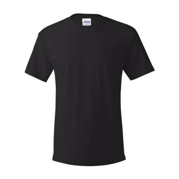 Hanes Men`s 5.2 oz HEAVYWEIGHT Short Sleeve T-shirt (Pack of 5) 5 Black