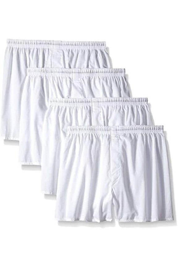 Men's 5-Pack Tartan Boxer with Inside Exposed Waistband Small, White-4 Pack