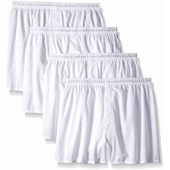 Hanes Men's 5-Pack Tartan Boxer with Inside Exposed Waistband Small, White-4 Pack