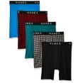 thumbnail image 1 of Hanes Ultimate Men's Tagless Boxer Briefs-Multiple Colors, 5 Pack Blue/Green Assorted, Large, 1 of 13