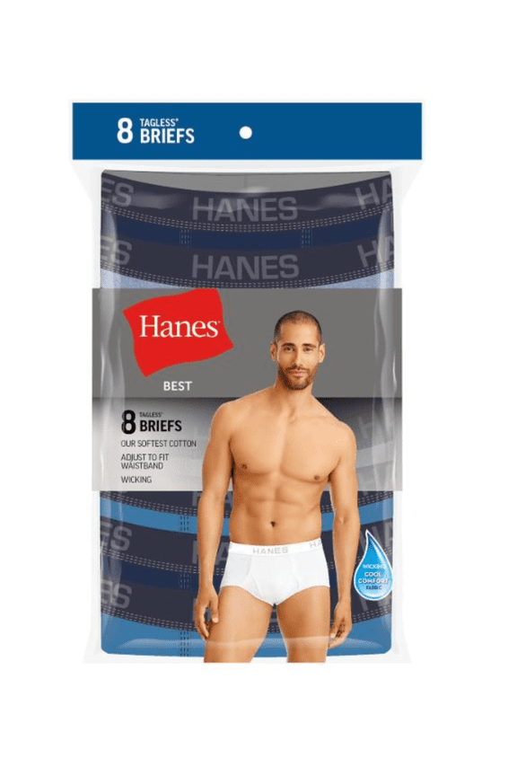 Men's 8-Pack Best Comfort & Fit Tagless Flex Waistband No Ride Up Briefs (Blue, L)