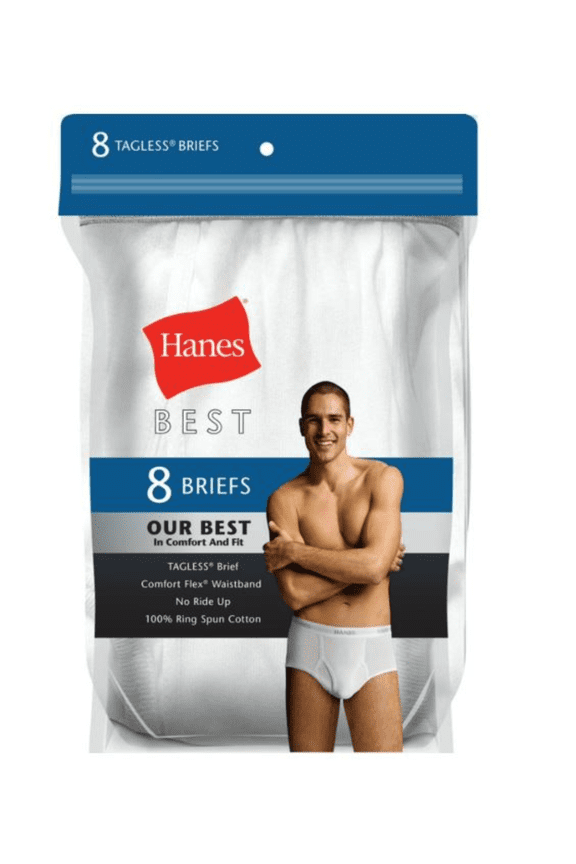 Men's 8-Pack Best Comfort & Fit Tagless Flex Waistband No Ride Up Briefs (White, S)
