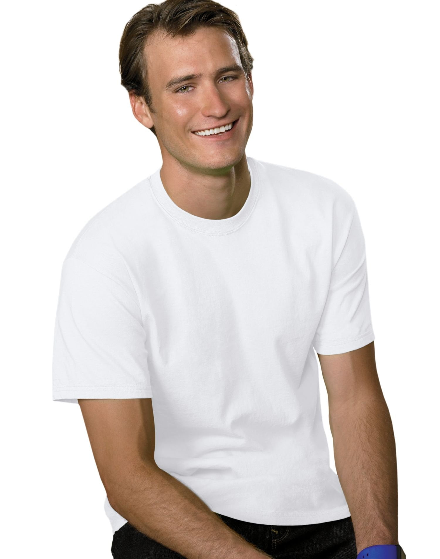 Hanes Men's 8-Pack Crew T-Shirt, White, Medium - Walmart.com