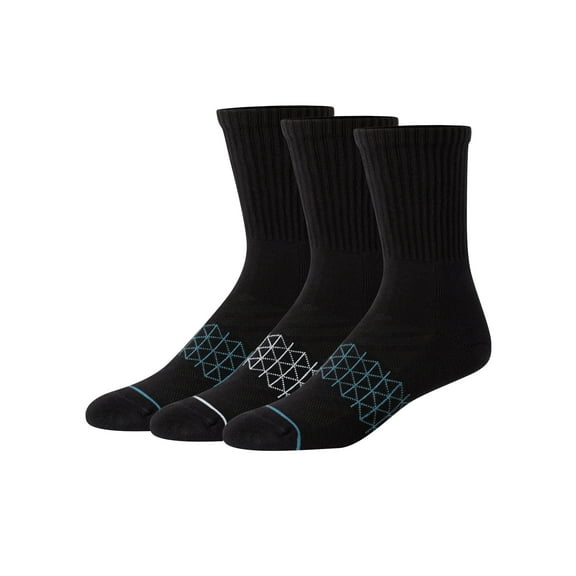 Absolute Comfort Cushioned Crew Socks, 3-Pairs