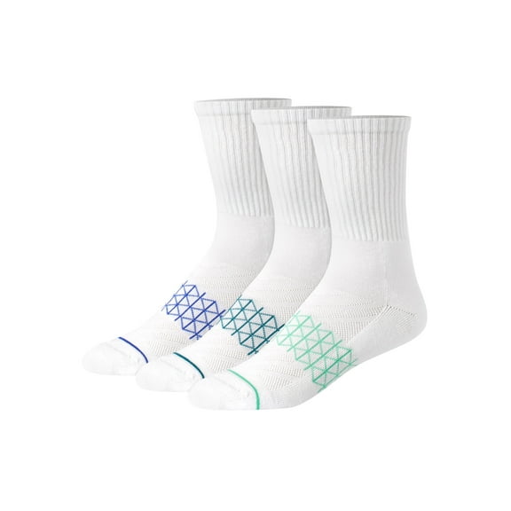 Absolute Comfort Cushioned Crew Socks, 3-Pairs