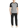 thumbnail image 1 of Hanes Men's Adult X-Temp Short Sleeve Cotton Raglan Shirt and Pants Pajamas Pjs Sleepwear Lounge Set - Black (X-Large), 1 of 6
