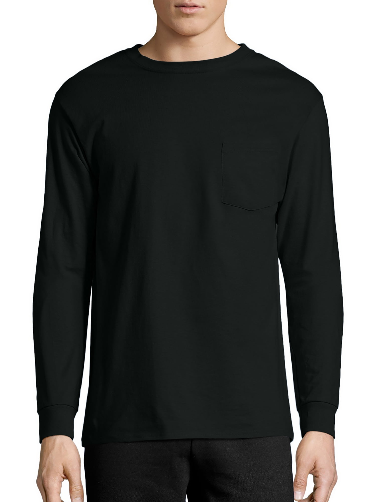 Hanes Men's Authentic Long Sleeve Pocket Tee