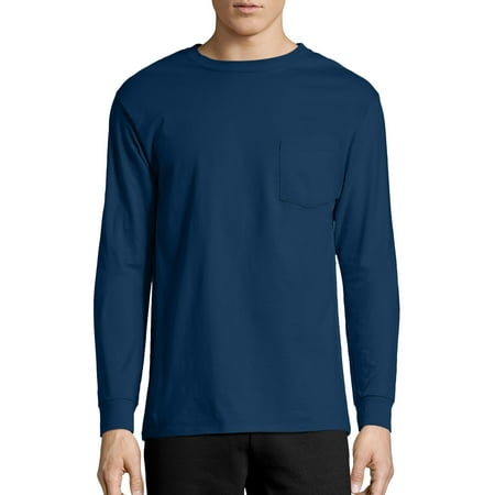 Hanes Men's Authentic Long Sleeve Pocket Tee