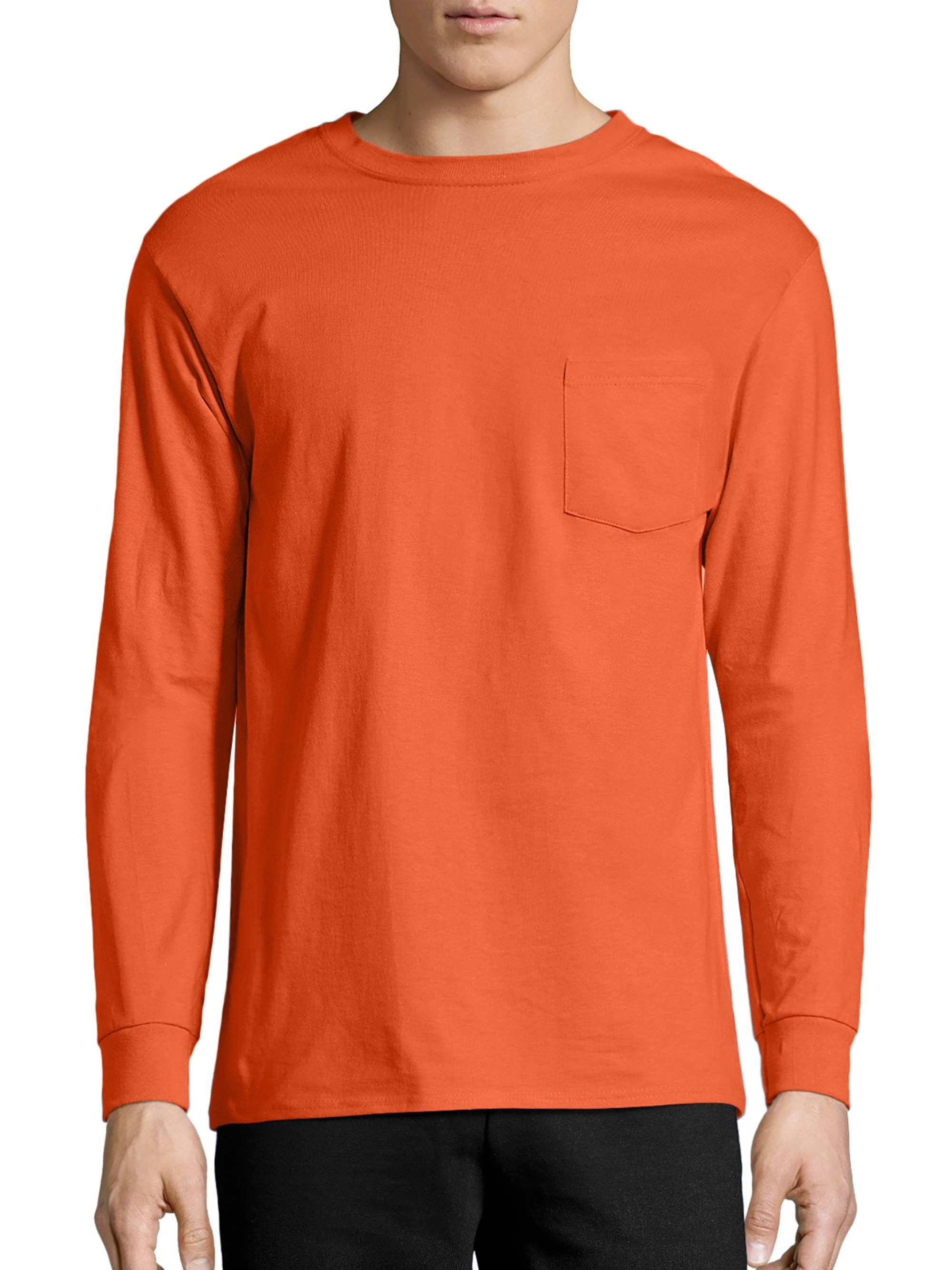 Hanes Men's Authentic Long Sleeve Pocket Tee - Walmart.com